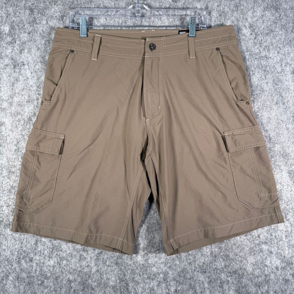Kuhl Shorts Mens Size 34 Beige Cargo Pockets Outdoor Trail Hike